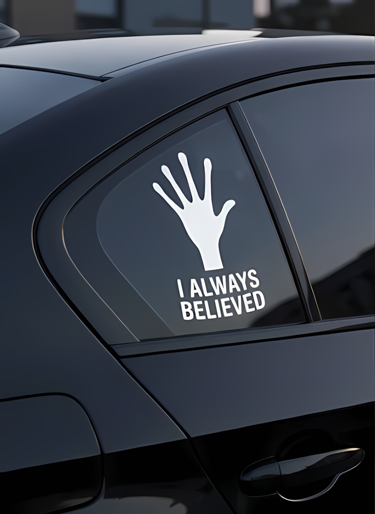 UFO Vinyl Sticker | I Always Believed Alien Decal for Cars & Laptops